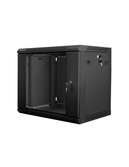 Lanberg WF01-6409-10B armario rack 9U Bastidor de pared Negro