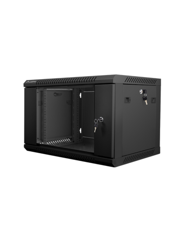 Lanberg WF01-6406-10B armario rack 6U Bastidor de pared Negro