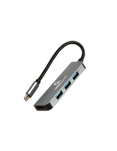 Gembird A-CM-COMBO2-01 base para portátil y replicador de puertos USB 3.2 Gen 1 (3.1 Gen 1) Type-C Gris