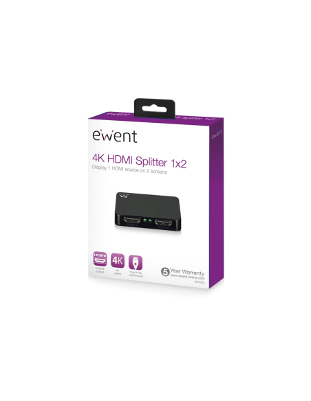 Ewent EW3720 divisor de video HDMI 2x HDMI