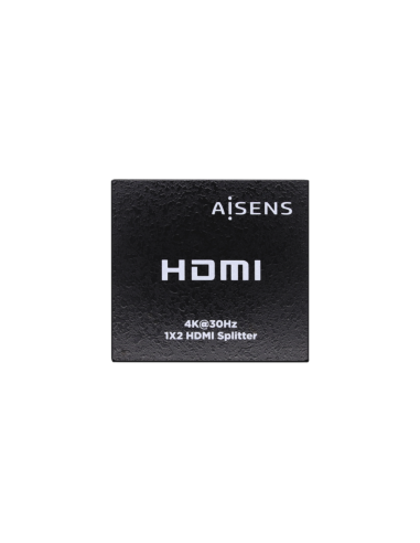 AISENS HDMI Duplicador 4k@30Hz 1x2 Con Alimentación, Negro