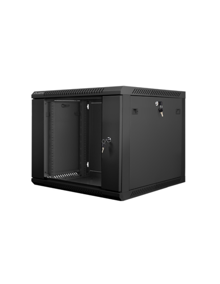 Lanberg WF01-6609-10B armario rack 9U Bastidor de pared Negro