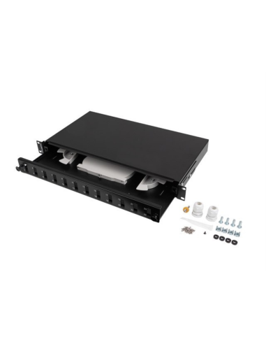 Lanberg FOP1-12SD-LQB panel de parcheo 1U