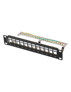 Lanberg patch panel blank 12 port 1U 10 ftp for keystone modules black v2