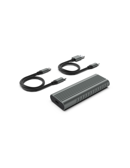 Ewent EW7025 caja para disco duro externo Caja externa para unidad de estado sólido (SSD) Gris M.2