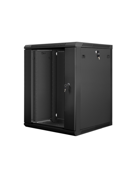 Lanberg WF01-6615-10B armario rack 15U Bastidor de pared Negro