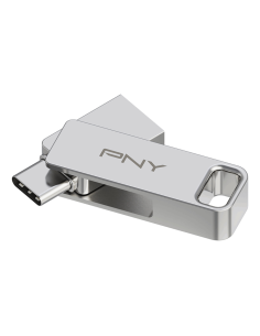 PNY DUO LINK unidad flash USB 128 GB USB Type-A / USB Type-C 3.2 Gen 1 (3.1 Gen 1) Acero inoxidable