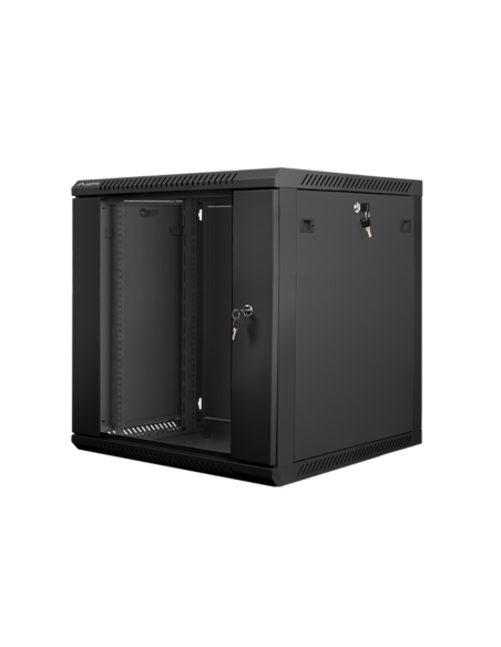 Lanberg WF01-6612-10B armario rack 12U Bastidor de pared Negro