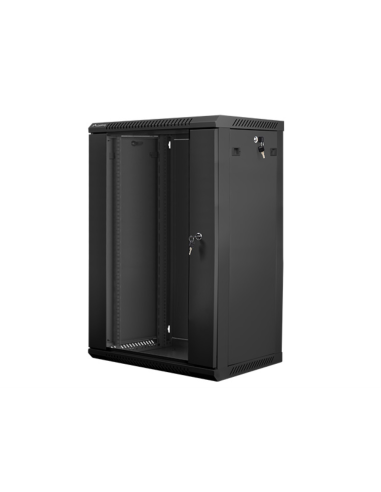 Lanberg WF01-6418-10B armario rack 18U Bastidor de pared Negro