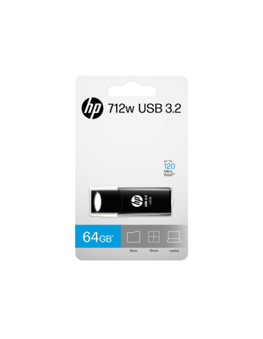 HP 712w unidad flash USB 64 GB USB tipo A 3.2 Gen 1 (3.1 Gen 1) Negro