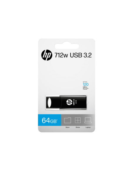 HP 712w unidad flash USB 64 GB USB tipo A 3.2 Gen 1 (3.1 Gen 1) Negro
