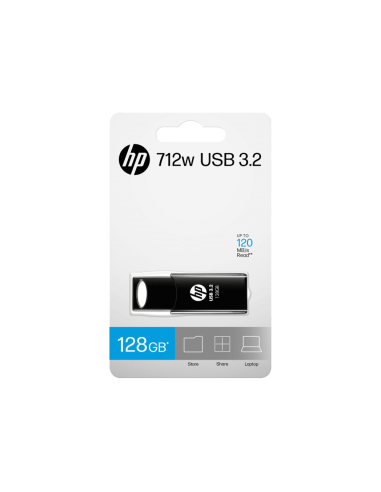 HP 712w unidad flash USB 128 GB USB tipo A 3.2 Gen 1 (3.1 Gen 1) Negro