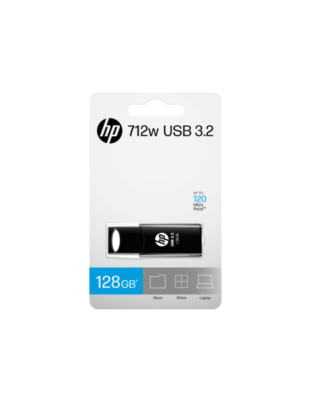 HP 712w unidad flash USB 128 GB USB tipo A 3.2 Gen 1 (3.1 Gen 1) Negro