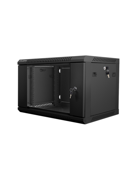 Lanberg WF01-6406-10B armario rack 6U Bastidor de pared Negro