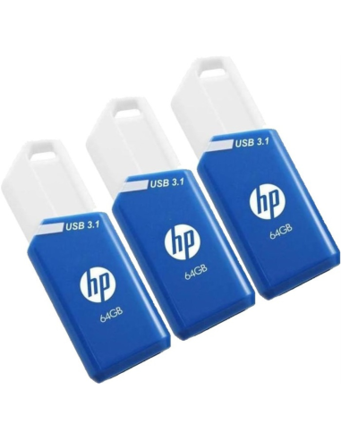HP x755w Triple Pack unidad flash USB 64 GB USB tipo A 3.2 Gen 1 (3.1 Gen 1) Azul, Blanco