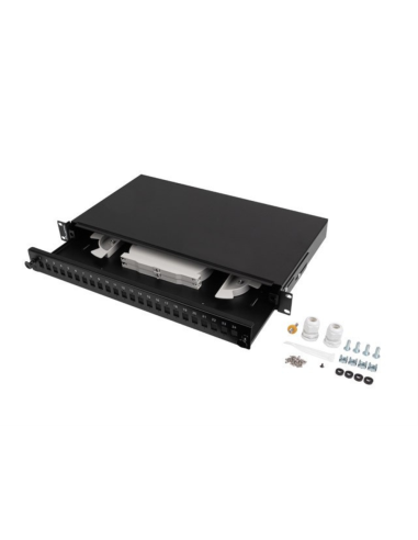 Lanberg FOP1-24SS-LDB panel de parcheo 1U
