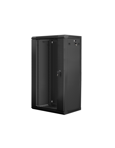 Lanberg WF01-6422-10B armario rack 22U Bastidor de pared Negro