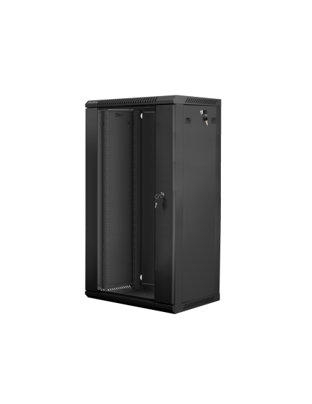 Lanberg WF01-6422-10B armario rack 22U Bastidor de pared Negro