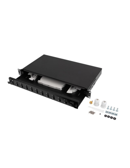 Lanberg FOP1-12SD-LQB panel de parcheo 1U