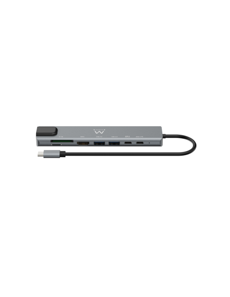 Ewent EW1146 base para portátil y replicador de puertos Alámbrico USB 3.2 Gen 1 (3.1 Gen 1) Type-C Gris