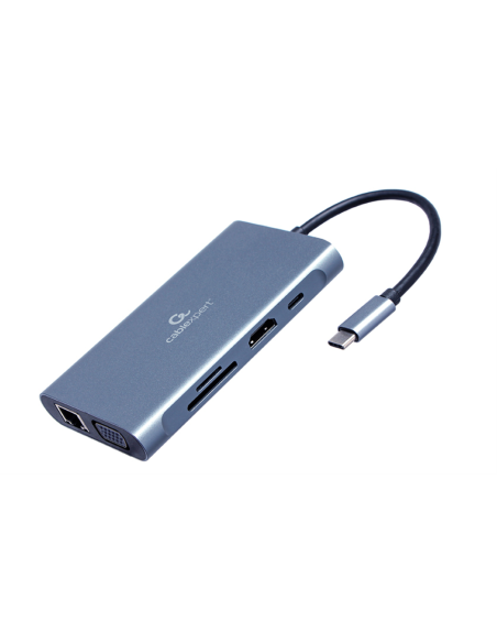 Gembird A-CM-COMBO7-01 base para portátil y replicador de puertos USB 3.2 Gen 1 (3.1 Gen 1) Type-A Gris