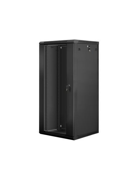 Lanberg WF01-6627-10B armario rack 27U Bastidor de pared Negro