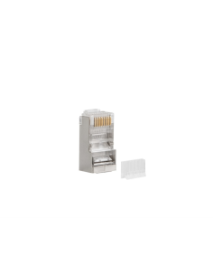 Lanberg PLS-6020 conector RJ-45 Acero inoxidable, Transparente