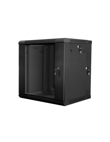 Lanberg WF02-6612-10B armario rack 12U Bastidor de pared Negro