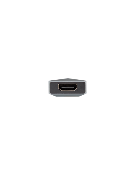 AISENS USB-C dock 4 en 1, USB-C a 1xHDMI, 2xUSB, 1xPD, Gris, 15 cm