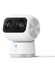 Eufy Security Indoor Cam S350, cámara doble, cámara de seguridad con resolución 4K UHD, zoom de 8× y PTZ de 360°, IA para person
