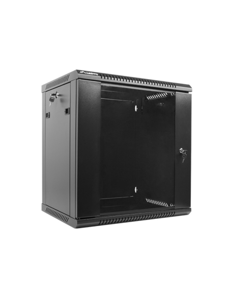Lanberg WF01-6412-10B armario rack 12U Bastidor de pared Negro