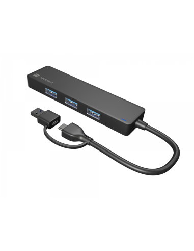 NATEC Mayfly USB 3.2 Gen 1 (3.1 Gen 1) Type-A + Type-C 5000 Mbit/s Negro