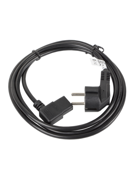 Lanberg CA-C13C-12CC-0030-BK cable de transmisión Negro 3 m CEE7/7 IEC 320