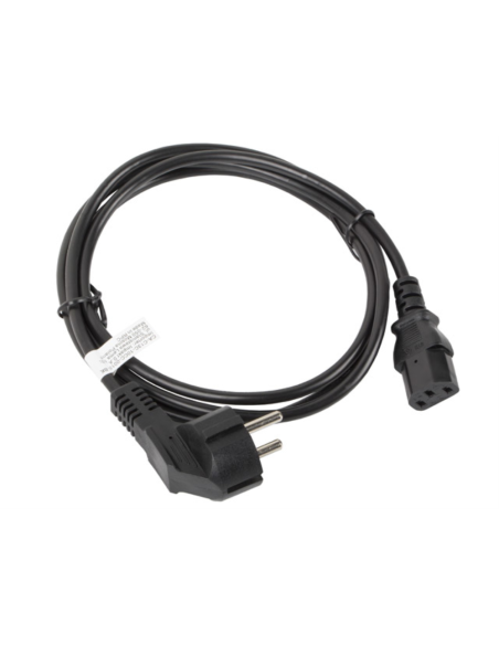 Lanberg CA-C13C-10CC-0018-BK cable de transmisión Negro 1,8 m C13 acoplador CEE7/7