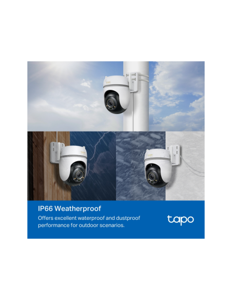 TP-Link Tapo TC43(EU) V2 Esférico Cámara de seguridad IP Interior y exterior 2880 x 1620 Pixeles Techo/Pared/Poste