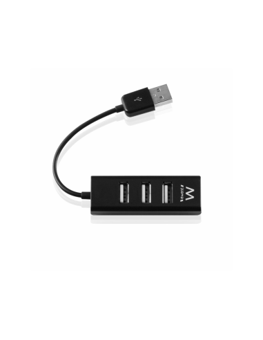 Ewent EW1123 hub de interfaz USB 2.0 480 Mbit/s Negro