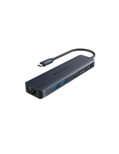 HYPER HD4003GL hub de interfaz USB 3.2 Gen 1 (3.1 Gen 1) Type-C 10000 Mbit/s Azul, Gris