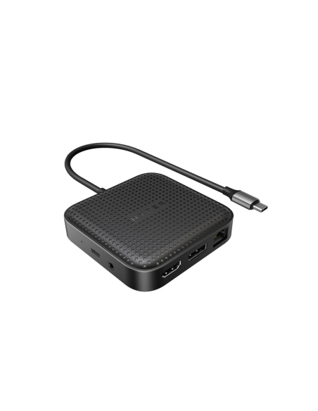 HYPER HD583-GL base para portátil y replicador de puertos Acoplamiento USB 3.2 Gen 1 (3.1 Gen 1) Type-C Negro
