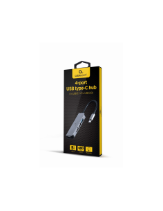 Gembird UHB-CM-U3P1U2P3-01 base para portátil y replicador de puertos Alámbrico USB 3.2 Gen 1 (3.1 Gen 1) Type-C Plata