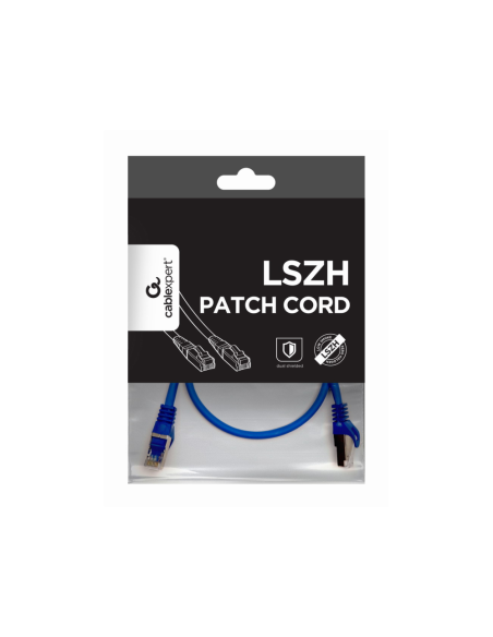 Gembird PP6A-LSZHCU-B-0.5M cable de red Azul 0,5 m Cat6a S/FTP (S-STP)