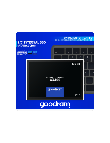 Goodram CX400 gen.2 512 GB 2.5" Serial ATA III 3D TLC NAND