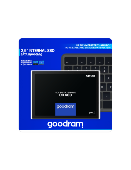 Goodram CX400 gen.2 512 GB 2.5" Serial ATA III 3D TLC NAND