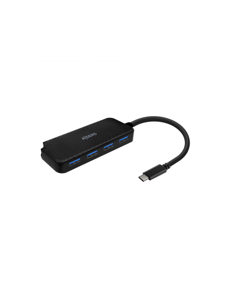AISENS Hub USB 3.1 USB-C, USB-C/M-4x Tipo A/H, Negro, 15cm