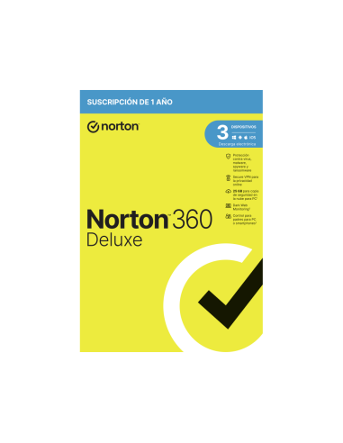 Norton 360 Deluxe Seguridad de antivirus Base Español 1 licencia(s) 1 año(s)