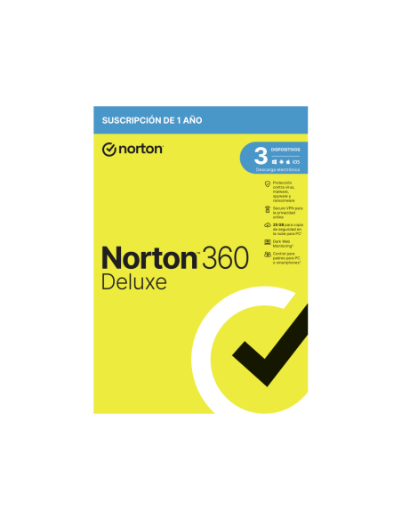 Norton 360 Deluxe Seguridad de antivirus Base Español 1 licencia(s) 1 año(s)