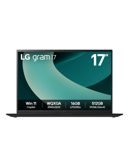 LG 17Z90T-G.AD8BB ordenador portatil Intel Core Ultra 7 255H Portátil 43,2 cm (17") WQXGA 32 GB LPDDR5x-SDRAM 2 TB Unidad de dis