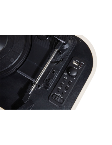 Trevi TT 1020 BT Tocadiscos de tracción directa Beige Semiautomático