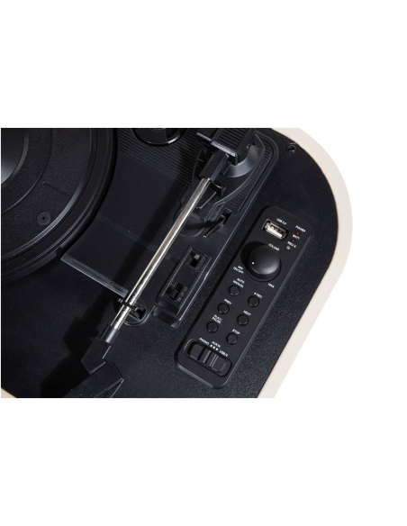 Trevi TT 1020 BT Tocadiscos de tracción directa Beige Semiautomático