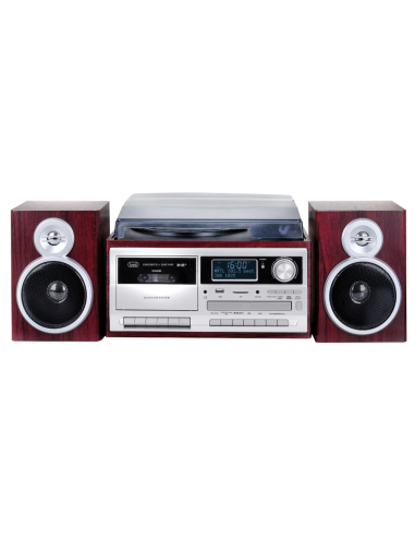 Trevi TT 1072 DAB Tocadiscos de tracción directa Madera Semiautomático
