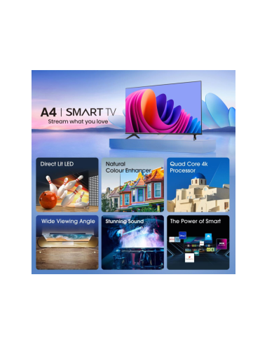 Hisense 40A4N 101,6 cm (40") Full HD Smart TV Wifi Negro 200 cd / m²